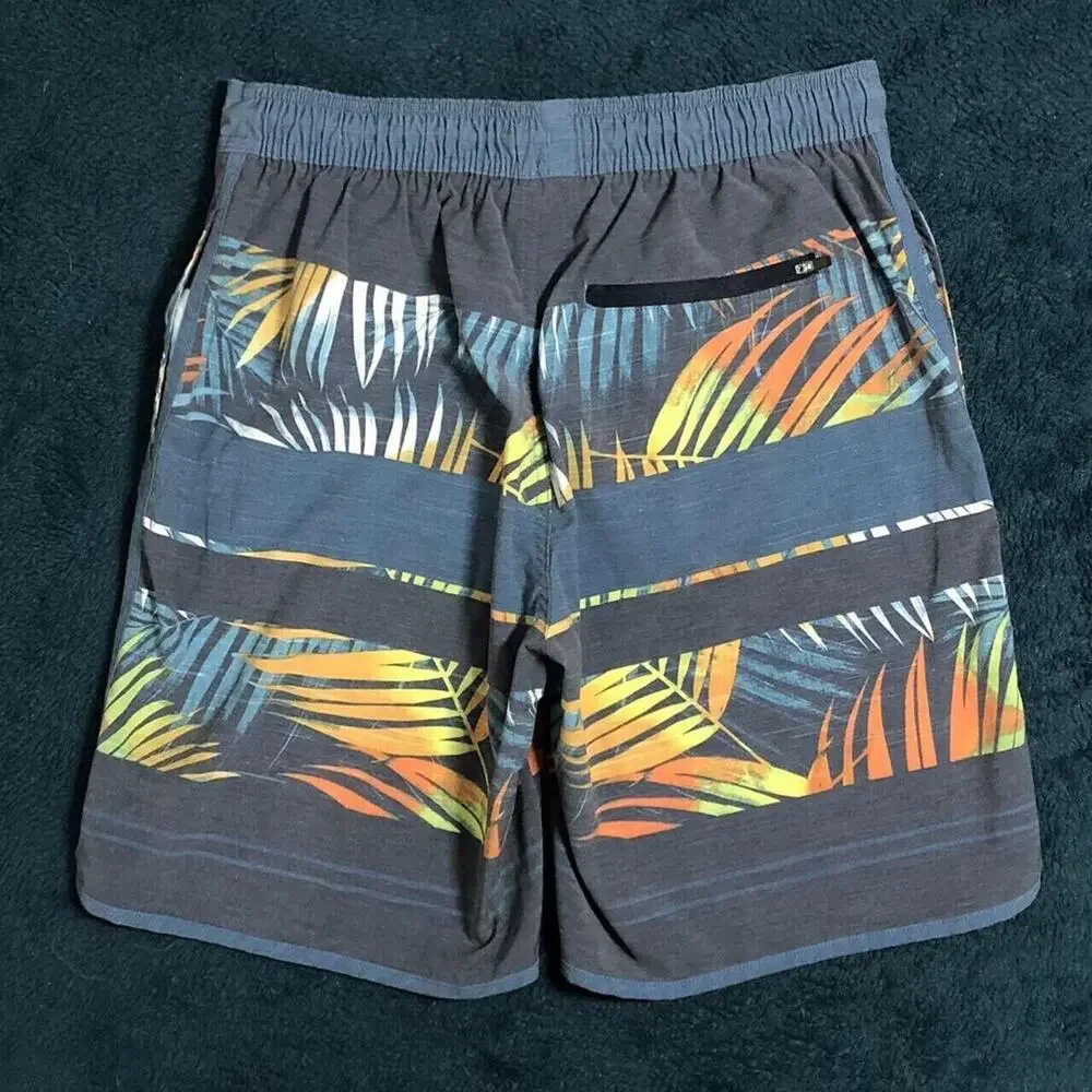 George Men’s Medium Size 32-34 Drawstring Swim Trunks Bathing Suit Jungle Print